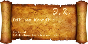 Dénes Konrád névjegykártya